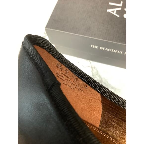 Naturalizer Women's 10W Black Leather Sienna Bow Pump Block Heels Slip On LB9-26 - Picture 6 of 8